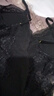 六月玫瑰 睡裙女低胸V領(lǐng)夏季絲滑網(wǎng)紗蕾絲性感免穿文胸吊帶裙子女2025夏 黑色 M 曬單實(shí)拍圖