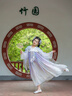 旗鉑漢服女童2025新款春秋兒童古風(fēng)超仙公主裙女孩國風(fēng)唐裝裙子秋 樂悠迎兔 130 曬單實拍圖