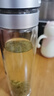 天喜（TIANXI）一鍵開蓋雙層玻璃杯泡茶杯大容量水杯茶杯分離杯500ml七夕禮物 曬單實拍圖