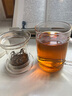 富光玻璃杯茶杯男女辦公帶把花茶杯茶水分離過(guò)濾泡茶杯子家用水杯 透明色-玻璃把手+自帶內膽400ml 曬單實(shí)拍圖