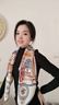 吳蠶里真絲羊毛大方巾圍巾女新款三角披肩外搭空調(diào)房絲巾夏季薄款 (真絲羊毛大方巾85cm) 曬單實(shí)拍圖