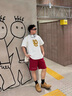 THE SIMPSONSTHE SIMPSONS辛普森一家休閑短褲女2025夏季新款系帶寬松5分褲男 紅色 L (175/80A) 曬單實拍圖