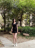 Cmxvz Kabot板鞋女士2025新款夏季爆款小白鞋厚底百搭阿甘鞋透氣休閑運(yùn)動鞋 黑色 35 曬單實拍圖