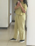 無印良品（MUJI）女式 棉漢麻短袖襯衫 女士襯衣內(nèi)搭上衣 25年夏季女裝 BCD90C5S 黃色 L (165/88A) 曬單實拍圖