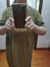 日著原創(chuàng)設(shè)計(jì)女裝2024夏季新款寬松拼接運(yùn)動(dòng)條紋針織中長(zhǎng)連衣裙子 影黃條 M 曬單實(shí)拍圖