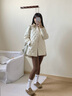 波司登輕薄羽絨服女短款90絨巴恩風休閑翻領夾克保暖外套B250135334 曬單實拍圖