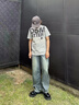 真維斯（Jeanswest）牛仔褲男夏季薄款天絲休閑褲男寬松直筒運動褲男潮牌冰絲薄款褲子 1048藍色 【天絲薄款】 XL 建議體重135-155斤 曬單實拍圖