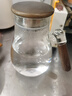 貞喜氣涼水壺大容量冷水壺夏季家用耐熱玻璃花果茶壺果汁壺涼白開水壺 透明木雅壺胡桃木蓋 1800ml 曬單實(shí)拍圖