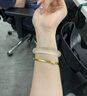 白色貓眼石新款保正小眾高級感送女友爆款手鐲冰種白月光玉手鐲 白月光 內(nèi)徑53-54mm【高顏值通透款】 曬單實拍圖