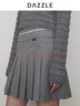 DAZZLE地素 半身裙2024秋季新款女裝芭蕾風(fēng)A字版百褶短裙 淺灰色 12/S 曬單實(shí)拍圖