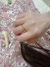 中國珠寶黃金戒指女足金莫比烏斯戒指素圈指環(huán)情人節生日禮物送女友老婆 曬單實(shí)拍圖