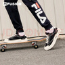 FILA FUSION斐樂(lè)男鞋POP帆布鞋潮牌男子潮流板鞋街拍運(yùn)動(dòng)休閑鞋男 黑-BK 41 曬單實(shí)拍圖