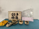 兮元記手繪青花蓋碗茶具套裝整套高檔教師節(jié)送老師長輩節(jié)日實用伴手禮物 青花火石紅一碗兩杯【順?biāo)於Y盒】 節(jié)日生日喬遷退休送禮男士禮物 曬單實拍圖