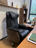 寧邱絡(luò )閣（NICHLORT）電動(dòng)老板椅真皮按摩電腦座椅午休可躺大班椅辦公室多功能沙發(fā)椅子 黑色【進(jìn)口牛皮】電動(dòng)按摩 曬單實(shí)拍圖