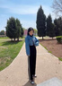 班尼路（Baleno）條紋拼接闊腿褲女2025年春秋季新款時尚潮流寬松舒適百搭休閑長褲 曬單實拍圖