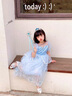 G.DUCKKIDS童裝女童愛莎公主裙夏季洋氣兒童裙子夏季禮服裙小女孩六一表演服 粉色裙子 110 (建議100cm 4-5歲左右)cm 曬單實(shí)拍圖