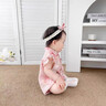G.DUCKKIDS小黃鴨包屁衣嬰兒滿月衣服夏季周歲禮服女寶寶公主哈衣國(guó)風(fēng)連體衣 花朵粉色+流蘇 90cm 尺碼1歲-1歲半【80-90】 曬單實(shí)拍圖