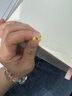 世紀(jì)緣小星星黃金耳飾足金噴砂星形耳釘簡約時尚百搭 約1.01g 曬單實拍圖