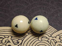 黛納斯菲Dynaspheres母球臺球子比利時(shí)品牌黑8 Cue ball高檔桌球57.2mm 白金款6點(diǎn)黑三葉草母球 曬單實(shí)拍圖