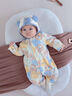貝娜茜嬰兒帽子春秋季寶寶護(hù)囟門帽嬰幼兒護(hù)耳帽包頭帽防風(fēng)保暖秋冬季男 小小熊-藍(lán)色 5-15個(gè)月（43-47CM） 曬單實(shí)拍圖