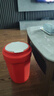 家一咖啡杯形垃圾桶帶蓋廚房廁所分類(lèi)衛生間按壓垃圾簍客廳創(chuàng  )意垃圾筒 （咖啡杯形） 烈焰紅 12L 曬單實(shí)拍圖