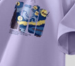 名創(chuàng)優(yōu)品（MINISO）短袖男款夏季高級感7A抗菌t恤男生運(yùn)動潮流半截袖體恤 遠(yuǎn)山紫 XL 曬單實(shí)拍圖