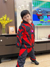 ULTRAMAN奧特曼衣服男童加絨加厚發(fā)光冬裝兒童賽羅男孩冬季套裝蜘蛛俠童裝 【貝利亞】（發(fā)光眼鏡胸燈） 130 【建議身高120-130cm】 曬單實(shí)拍圖
