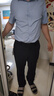 九牧王（JOEONE）【小黑褲3.0】休閑褲男褲免燙高彈2025秋季易打理褲子商場同款 合體版+黑色+JB1EX80823 34 碼175/84A(2.58)尺86cm 曬單實(shí)拍圖