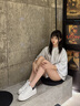ASH【明星同款】女鞋2025夏季新款MOBY真皮小白鞋女厚底百搭休閑鞋 白色 38 曬單實(shí)拍圖