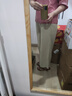 皮爾卡丹薄苧麻七九分褲高腰直筒休閑褲女棉亞麻闊腿褲女顯瘦寬松裙子女夏 卡其色/9分褲 XL 【建議125-140斤】 曬單實(shí)拍圖