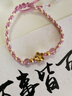 中國黃金（CHINA GOLD）小桃花黃金手鏈女足金金珠玉髓轉(zhuǎn)運珠手繩生日禮物送女友老婆 足金小桃花+玫瑰禮盒 曬單實拍圖