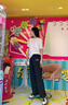 真維斯（JEANSWEST）紫色冰絲闊腿褲女2025新款夏季薄款高腰垂感休閑運動褲顯瘦直筒褲 紫色 正確決定_K_前右上 L 曬單實拍圖