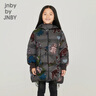 jnby by JNBY[江南布衣童裝]冬羽絨服中長款保暖可愛印花男女童兒童1NBC12690 909粉咖系 130 cm 曬單實拍圖