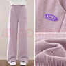 艾卡諾 I.KARNOW女童褲子春秋兒童2025新款秋裝運動(dòng)闊腿褲女大童秋季女孩直筒衛褲 15188紫色【棉質(zhì)·糯米褲】 140 （尺碼大，建議拍小一碼） 曬單實(shí)拍圖