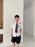 皮爾卡丹童裝男童套裝夏季兒童短袖角色扮演警官服空軍機(jī)長服裝小孩演出服 機(jī)長服套裝+帽子 90 尺碼1~2歲【 80-90cm】 曬單實拍圖