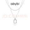 abyb charming「禮盒裝」mini藝術(shù)框項鏈女輕奢雙層疊戴鎖骨鏈小眾百搭通勤飾品 mini藝術(shù)框（925銀） 曬單實拍圖