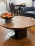 即愛(ài)意式極簡(jiǎn)圓形茶幾組合家用小戶(hù)型輕奢高級感中古風(fēng)客廳創(chuàng  )意圓茶幾 飛碟茶幾+企鵝邊幾 曬單實(shí)拍圖