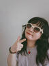 Bertha熱巴同款近視墨鏡女2025新款可配度數(shù)防紫外線高級感太陽鏡 奶杏色【迪麗熱巴同款】 曬單實拍圖