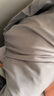羅蒙（ROMON）輕薄涼感休閑褲男2025夏季新款中青年純色抽繩松緊褲 7K035603灰色 XL 曬單實拍圖