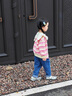 G.DUCKKIDS小黃鴨女童秋裝套裝2025新款洋氣時髦女寶寶衣服兒童裝秋季三件套 粉色 120 建議5~6歲【110-120cm】cm 曬單實拍圖