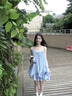 瑜尚臻品 海邊度假小個子藍色吊帶連衣裙子女裝夏季2025新蓬蓬裙短裙套裝 藍色套裝【 上衣+短褲  】S 曬單實拍圖
