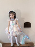 G.DUCKKIDS童裝洛麗塔公主裙兒童連衣裙夏裝2025新款女童裙子美人魚蓬蓬裙 裙子+拖尾 100 (建議身高90-100 3-4歲) 曬單實(shí)拍圖