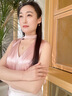 阿黛麗粉水晶戒指指環(huán)女芙蓉石925銀鑲嵌大氣指環(huán)開口戒生日禮物女 曬單實(shí)拍圖