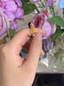 中國(guó)黃金（CHINA GOLD）足金花朵指環(huán)女款新款黃金玫瑰花編繩戒指節(jié)日生日禮物送女友愛人 玫瑰花戒指 曬單實(shí)拍圖