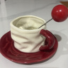 喜得潤輕奢高顏值咖啡杯碟帶勺高檔精致陶瓷下午茶茶具套裝杯子高級感 奶紅色咖啡杯碟+勺 曬單實拍圖