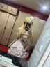 閃動(dòng)少女（SHANDONGSHAONV）Lolita洛麗塔蛋糕裙公主風(fēng)可愛(ài)甜美公主裙洛麗塔連衣裙 接袖+粉色連衣裙 送發(fā)夾 S 曬單實(shí)拍圖