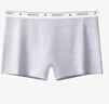 雅鹿大碼四角純棉內褲女士夏季防走光防磨腿加大打底平角安全短褲女 【淺灰+深灰】 2條 M （建議80-100斤） 曬單實(shí)拍圖