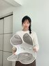 LUCYLEE日本品牌人體工學(xué)椅喂奶護(hù)腰神器床上靠背腰墊矯姿孕婦哺乳座椅護(hù) 灰色護(hù)腰坐墊【月亮款雙倍加厚】 曬單實(shí)拍圖