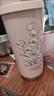 天喜（TIANXI）保溫咖啡杯女鈴蘭花茶杯吸管茶水分離杯翻蓋水杯禮物便攜車(chē)載杯子 一杯三飲-凝胭粉-陶瓷內膽 500ml 曬單實(shí)拍圖