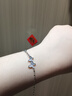 周六福（ZLF）七夕禮物 S925銀飾手鏈女蝶舞氣質婉約優(yōu)雅動人靈動手飾送女友 手鏈鏈長16+3cm 曬單實拍圖
